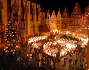 Weihnachtliche Stimmung in Münsters Altstadt
